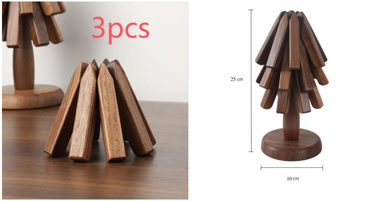 Walnut Solid Wood Table Decoration, Tree Anti-scald Thermal Pad