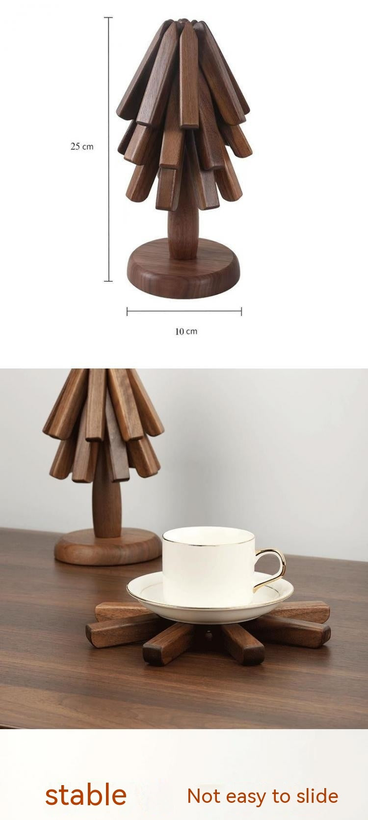 Walnut Solid Wood Table Decoration, Tree Anti-scald Thermal Pad